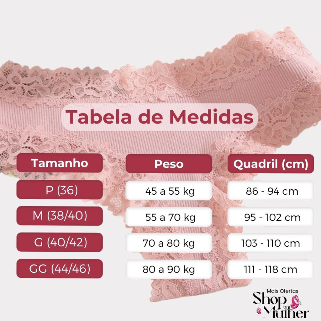 [COMPRE 3 LEVE 5] Calcinha Algodão CottonLace