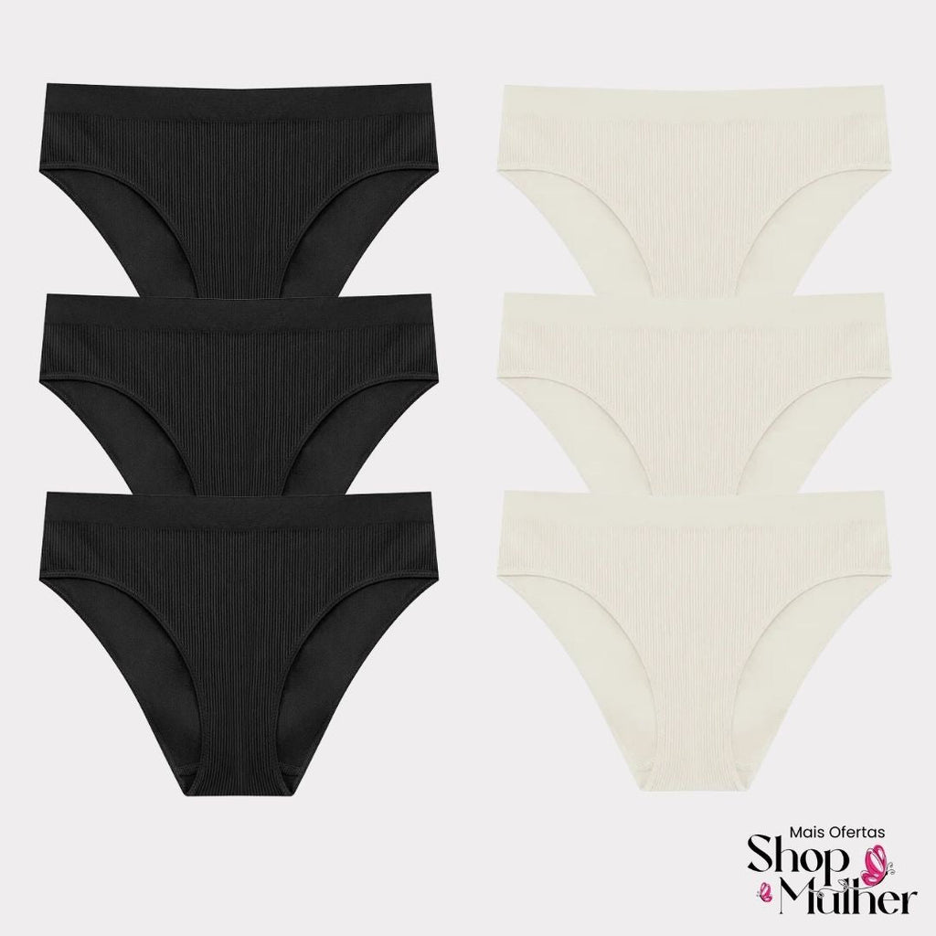 [LANÇAMENTO! PROMOÇÃO COMPRE 3 E LEVE 6] Calcinhas FlexiFit Tanga® Cós Médio - FRETE GRÁTIS