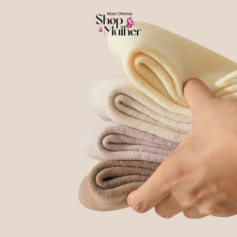 Meias Pé na Nuvem - Tecnologia Lã de Algodão [PROMOÇÃO DE LANÇAMENTO KIT 3 UNIDADES]