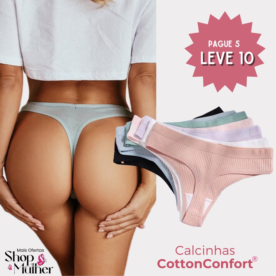 [OFERTA POR TEMPO LIMITADO COMPRE 5 LEVE 10] Calcinha CottonConfort® - FRETE GRÁTIS