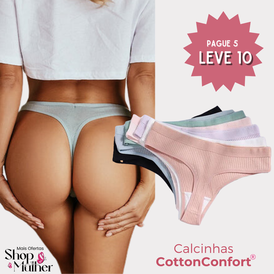 [OFERTA POR TEMPO LIMITADO COMPRE 5 LEVE 10] Calcinha CottonConfort® - FRETE GRÁTIS